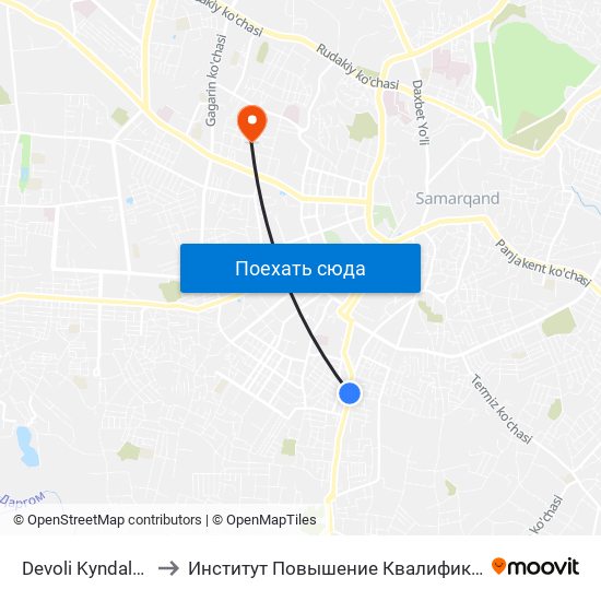 Devoli Kyndalang to Институт Повышение Квалификации map