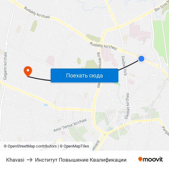 Khavasi to Институт Повышение Квалификации map