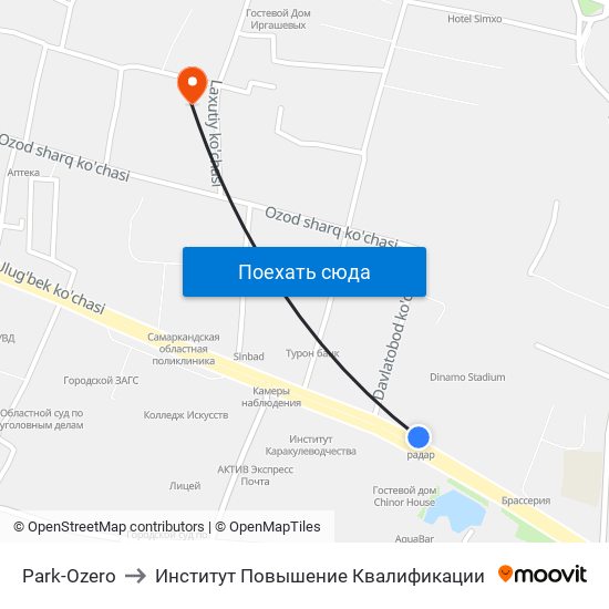 Park-Ozero to Институт Повышение Квалификации map