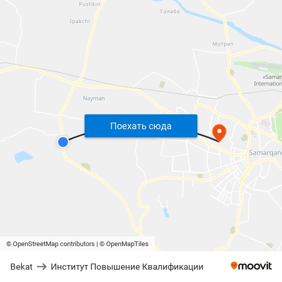 Bekat to Институт Повышение Квалификации map