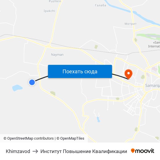 Khimzavod to Институт Повышение Квалификации map