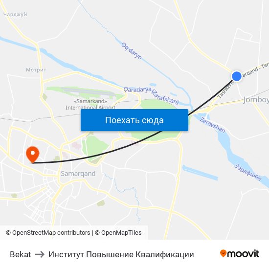 Bekat to Институт Повышение Квалификации map