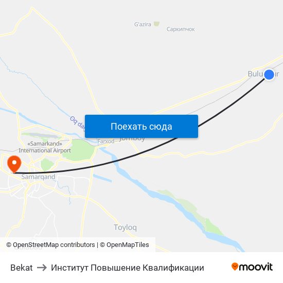 Bekat to Институт Повышение Квалификации map