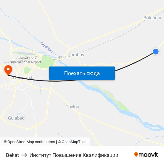 Bekat to Институт Повышение Квалификации map