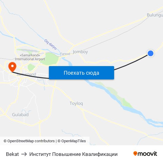 Bekat to Институт Повышение Квалификации map