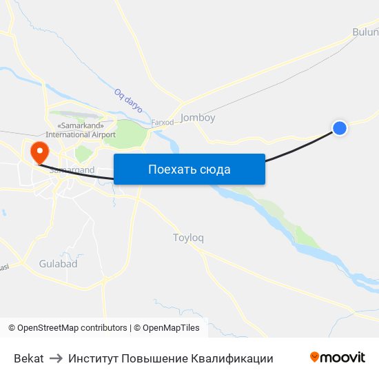 Bekat to Институт Повышение Квалификации map