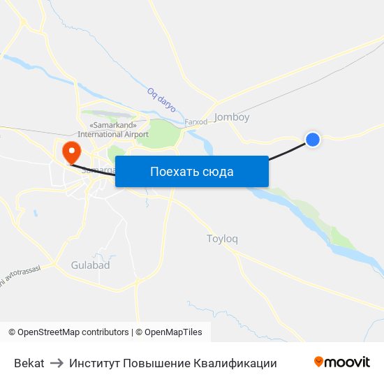 Bekat to Институт Повышение Квалификации map