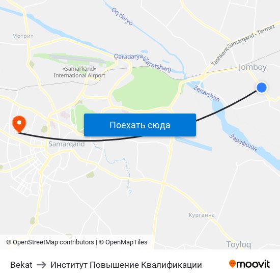 Bekat to Институт Повышение Квалификации map