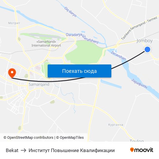 Bekat to Институт Повышение Квалификации map