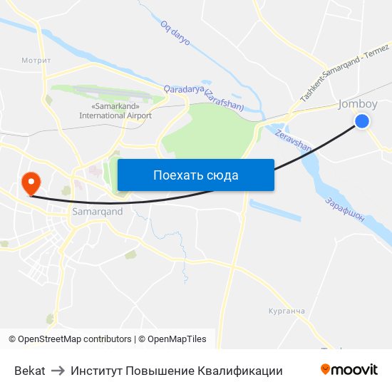 Bekat to Институт Повышение Квалификации map