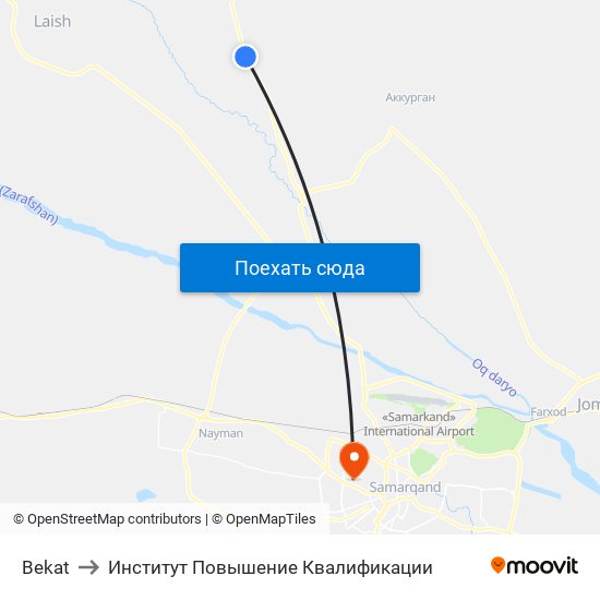 Bekat to Институт Повышение Квалификации map