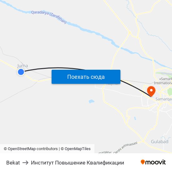 Bekat to Институт Повышение Квалификации map