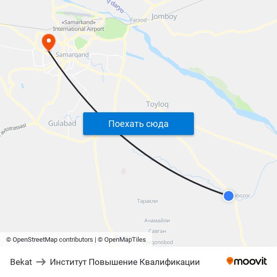 Bekat to Институт Повышение Квалификации map