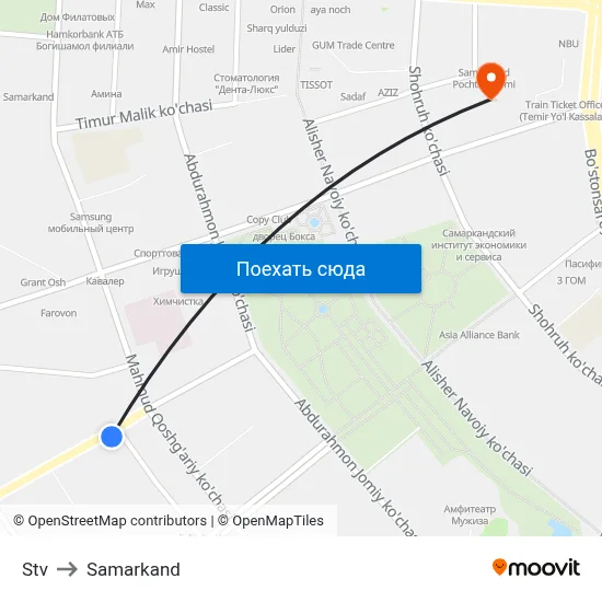 Stv to Samarkand map