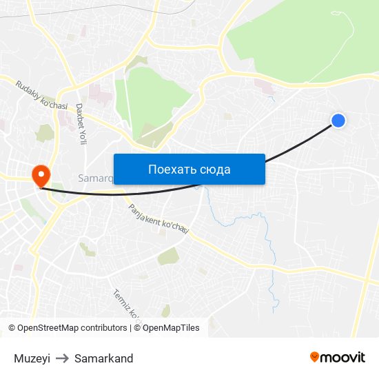 Muzeyi to Samarkand map