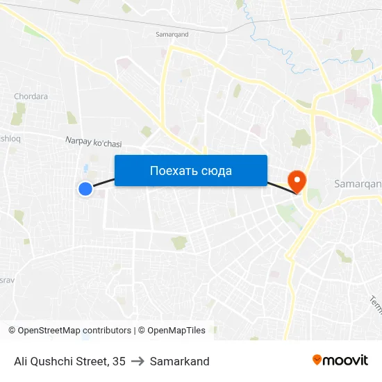 Ali Qushchi Street, 35 to Samarkand map