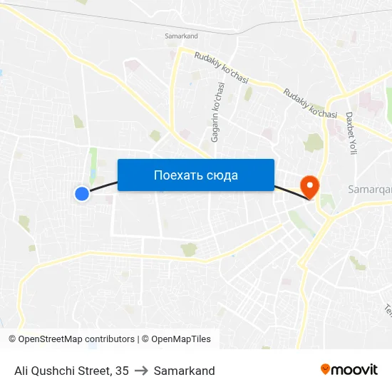 Ali Qushchi Street, 35 to Samarkand map