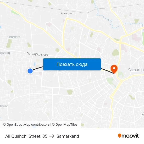 Ali Qushchi Street, 35 to Samarkand map