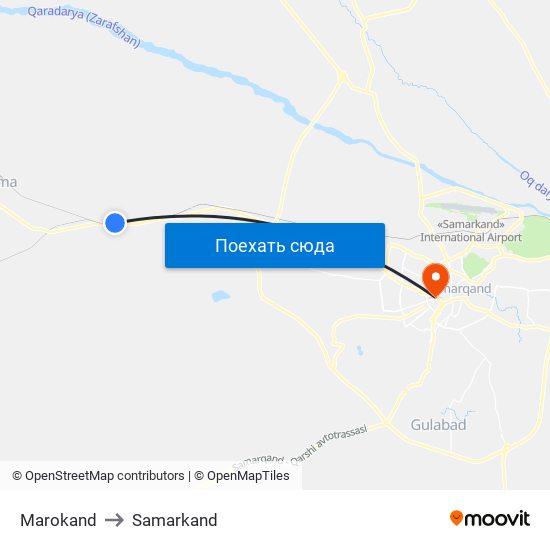 Marokand to Samarkand map