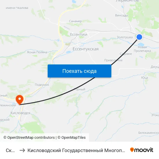 Скачки to Кисловодский Государственный Многопрофильный Техникум map