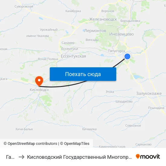 Гараж to Кисловодский Государственный Многопрофильный Техникум map