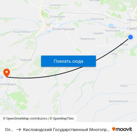 Олимп to Кисловодский Государственный Многопрофильный Техникум map