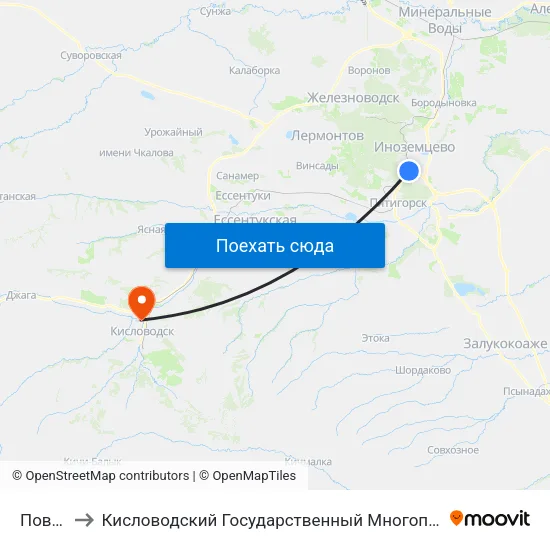 Поворот to Кисловодский Государственный Многопрофильный Техникум map