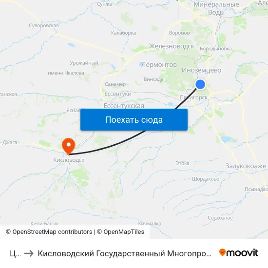 Цэс to Кисловодский Государственный Многопрофильный Техникум map