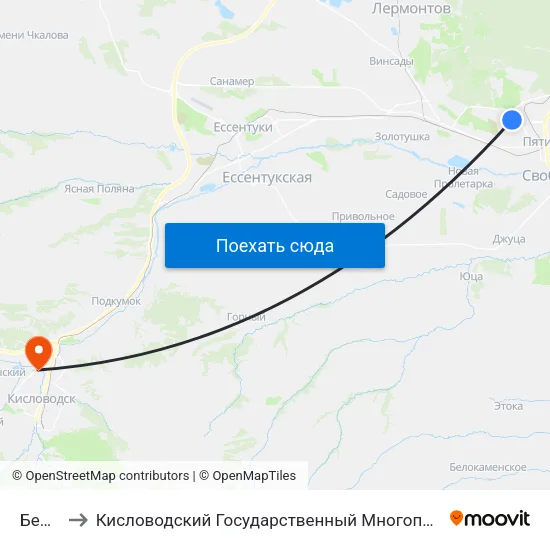Бештау to Кисловодский Государственный Многопрофильный Техникум map