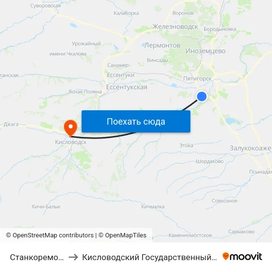 Станкоремонтный Завод to Кисловодский Государственный Многопрофильный Техникум map