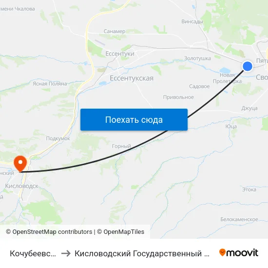 Кочубеевский Рынок to Кисловодский Государственный Многопрофильный Техникум map
