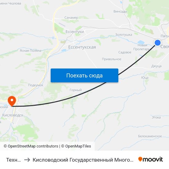 Техникум to Кисловодский Государственный Многопрофильный Техникум map