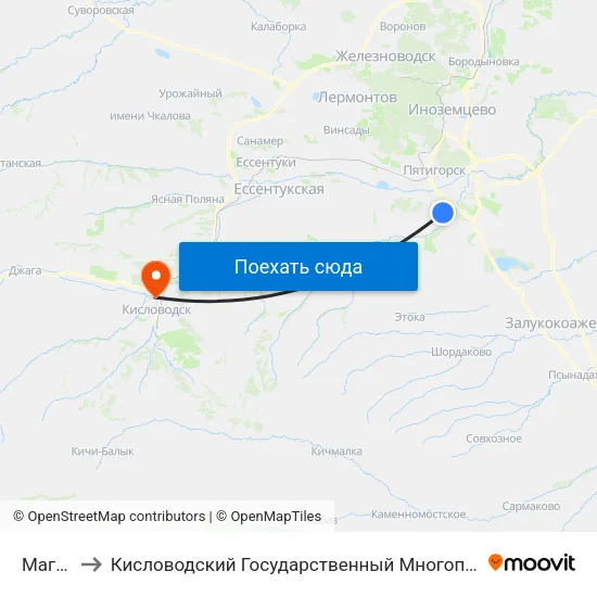Магазин to Кисловодский Государственный Многопрофильный Техникум map