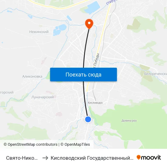 Свято-Никольский Собор to Кисловодский Государственный Многопрофильный Техникум map