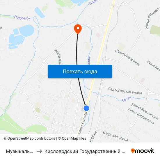 Музыкальная Школа to Кисловодский Государственный Многопрофильный Техникум map