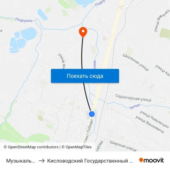Музыкальная Школа to Кисловодский Государственный Многопрофильный Техникум map