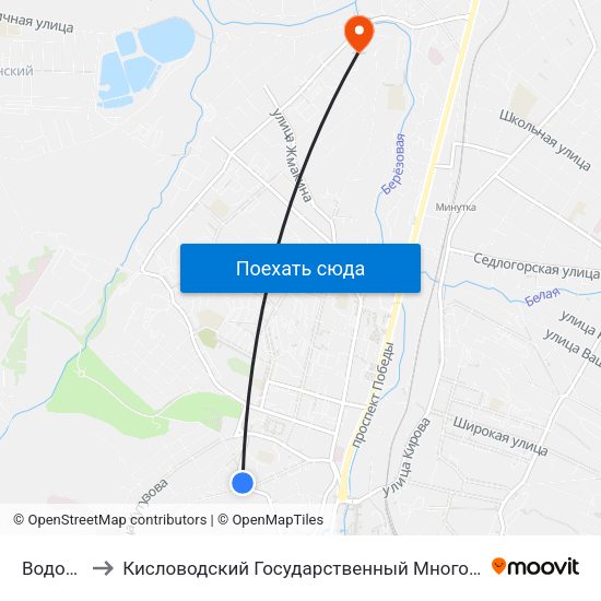 Водоканал to Кисловодский Государственный Многопрофильный Техникум map