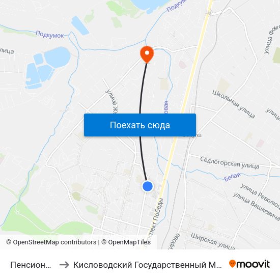 Пенсионный Фонд to Кисловодский Государственный Многопрофильный Техникум map
