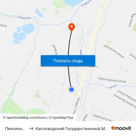 Пенсионный Фонд to Кисловодский Государственный Многопрофильный Техникум map