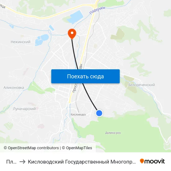 Плаза to Кисловодский Государственный Многопрофильный Техникум map