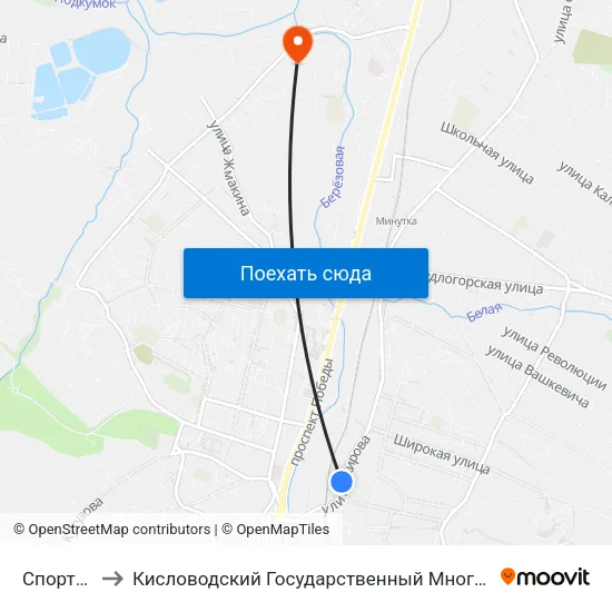 Спортшкола to Кисловодский Государственный Многопрофильный Техникум map