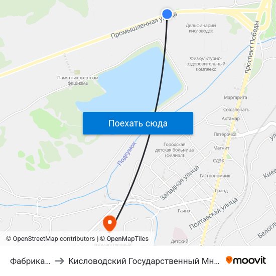 Фабрика Бештау to Кисловодский Государственный Многопрофильный Техникум map