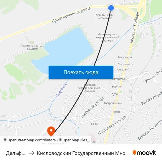Дельфинарий to Кисловодский Государственный Многопрофильный Техникум map