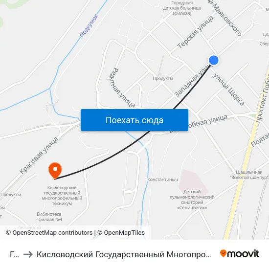 Гаи to Кисловодский Государственный Многопрофильный Техникум map