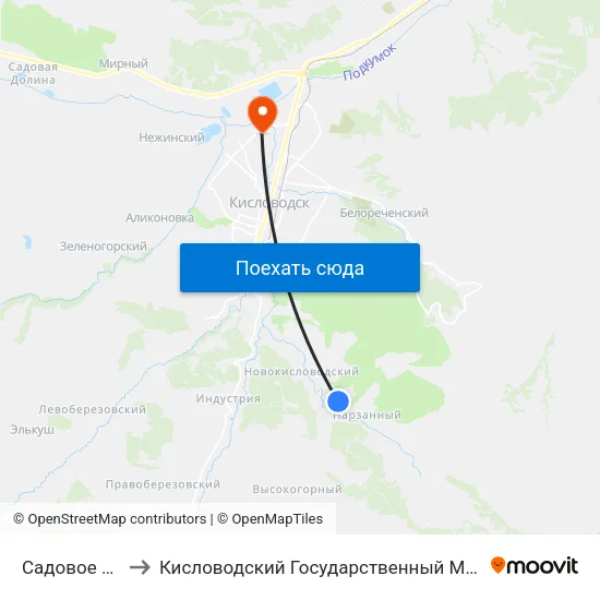 Садовое Общество to Кисловодский Государственный Многопрофильный Техникум map