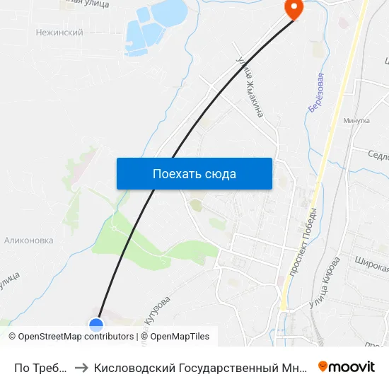 По Требованию to Кисловодский Государственный Многопрофильный Техникум map