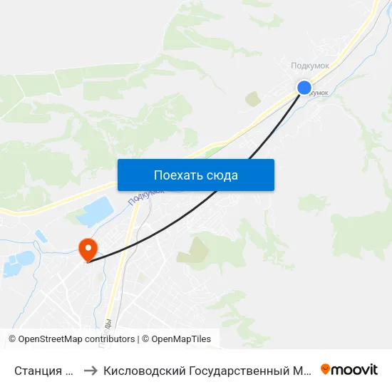 Станция Подкумок to Кисловодский Государственный Многопрофильный Техникум map