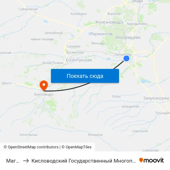 Магазин to Кисловодский Государственный Многопрофильный Техникум map