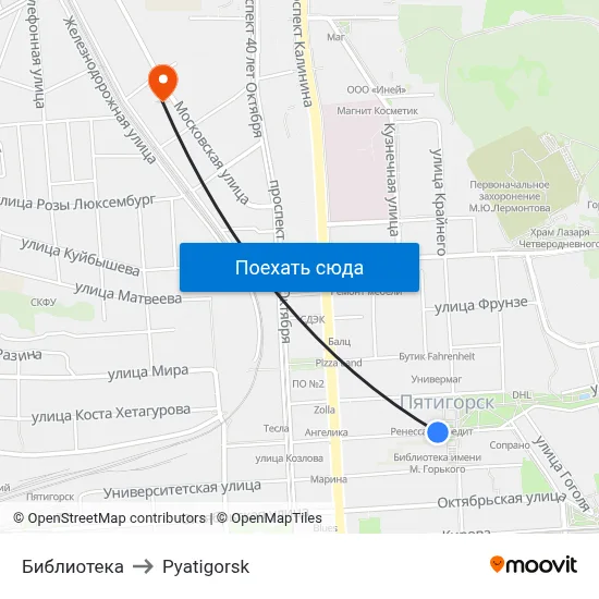 Библиотека to Pyatigorsk map
