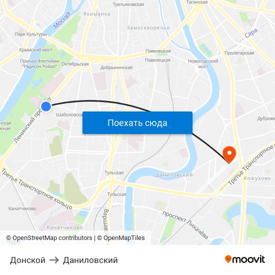 Донской to Даниловский map